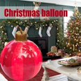 thumbnail image 4 of Christmas Light Up PVC Inflatable Ornaments Ball 24 Inch Large Decorated Ball with Built-in LED for Indoor Outdoor Decorations, 4 of 6