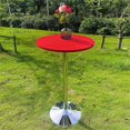 thumbnail image 3 of ORUYROP 2-Pack Cocktail Round Table Topper Cap Spandex Fitted Stretch Cocktail Tablecloth Tight Stretchable Elastic for Weddings Banquets Events Parties Restaurants(Size:120cm,Color:Red 01,), 3 of 7