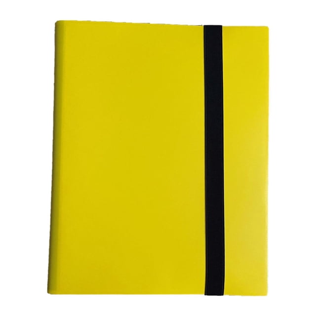 TISHITA 9 Pockets Trading Card Carrying Binder for Post Cards Card Collection Binder yellow