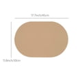 thumbnail image 3 of PEONAVET Place Mats Elliptical Placemat Solid Colour Faux Leather Placemats - Coffee Mats- Kitchen Table Mats- Easy To Clean Kitchen Table Mats, 3 of 7