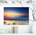 thumbnail image 1 of Beautiful Sunrise over Blue Sea - Seashore Canvas Art Print, 1 of 3