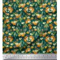 thumbnail image 1 of Soimoi Rayon Fabric Cactus,Leaves & Tropical Flower Floral Print Sewing Fabric Yard 42 Inch Wide, 1 of 3