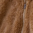 thumbnail image 4 of AherBiu Baby Girls Clothes Newborn Jumpsuits Hooded Fleece Zip up Infant Rompers Fall Winter Fuzzy Solid Color Bodysuits, 4 of 6