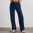 thumbnail image 2 of Womens Joggers Women's High Waist Casual Drawstring Pants Basic Solid Color Trousers for Daily Wear Comfortable Pants for Spring Fall Winter Season Size L, 2 of 5