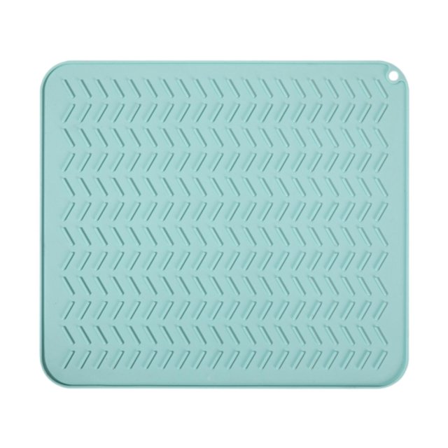 veasfak Silicone Dish Drying Mat Hygienic Drying Pad Non Slip Heat Resistant Counter Top M