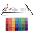 thumbnail image 2 of jifeng Bead Loom Kit 28 Colors Beads Elastic String Lobster Clasps Scissors for Jewelry, 2 of 8