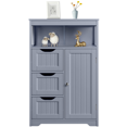 thumbnail image 2 of Yaheetech Freestanding Bathroom Floor Cabinet with Drawers, Gray, 2 of 9