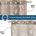 thumbnail image 4 of Vargottam Tropical Tree Pattern Extra Long Sheer Curtains for Double Height Windows & Doors - Set of 2 Panels, 108", Grommet Top, Light Filtering Printed Georgette Drapes, 4 of 9
