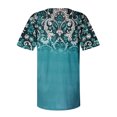 thumbnail image 5 of Pompotops Femmes Mode Casual Imprimé Col Rond en Vrac Manches Courtes T-shirt Top Chemisier Pull-Over Clair, 5 of 5