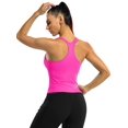 thumbnail image 5 of Charmo Women's Scoop Neck Ribbed Tank Tops Slim Straps Cropped Tops Built in Bra, 5 of 5