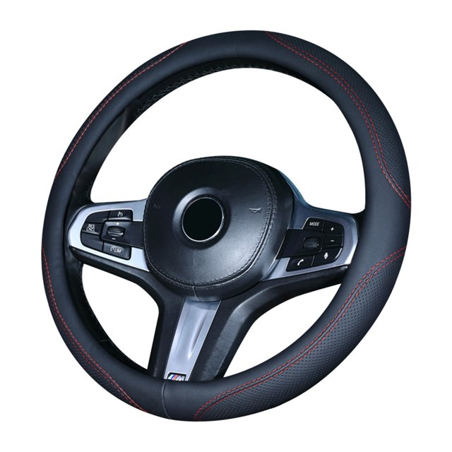 Yhmxh Car Accessories Motorcycle Accessories Universal Steering Wheel Cover Made Of Microfiber Leather Steering Wheel Protector