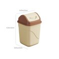 thumbnail image 3 of Square Trash Can With Lid Office Bathroom Waste Bin Plastic Garbage Container Odor Control Small Space Desk Yellow Yellow, 3 of 6