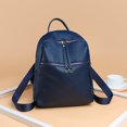 thumbnail image 1 of AMERTEER Women Backpack Tide Bag Wild Soft Leather Student Bag Simple Backpack, 1 of 3