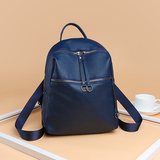 AMERTEER Women Backpack Tide Bag Wild Soft Leather Student Bag Simple Backpack