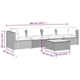 thumbnail image 4 of vidaXL 5 Piece Garden Lounge Set with Cushions Poly Rattan Brown, 4 of 5