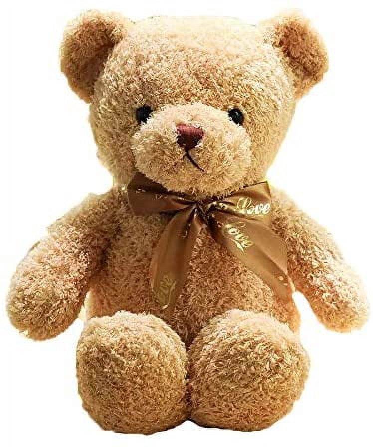 Teddy Bears, Soft Plush Stuffed Animal Wearing tie,Miguel,Light Brown Small