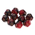 thumbnail image 3 of lionlar 10pcs Multi-Sided Dice D12 Polyhedral Dice Club Game Accessory Dice, Red+Black, 3 of 9