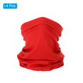 thumbnail image 3 of Uxcell Neck Gaiter, 4 Pack Breathable Cooling Face Cover Scarf for Cycling Running, Red, 3 of 7