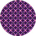 thumbnail image 1 of Ahgly Tapis Rond Lavable en Machine Intérieur Transitionnel Orchidée Violet, 6 Pieds Rond, 1 of 7