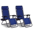 thumbnail image 1 of SereneLife Zero Gravity Lounge Chair, Navy Blue, 1 of 8