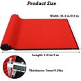 thumbnail image 3 of ybaymy 3x10 ft Commercial Runner Rug Double Stripes Outdoor Indoor Entrance Doormat Waterproof Industrial Carpet Runner Rugs with Non-Slip PVC Backside for Home Hallway Entrance Hotel Red, 3 of 8