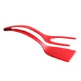 thumbnail image 2 of Transemion Versatile Cooking Companion Double Sided Spatula Turner And Tongs Easy To Clean 2 In 1 Spatula Tongs red 1Set, 2 of 6