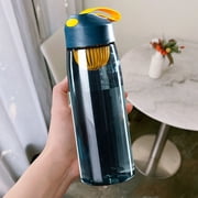 Usloyux Sports Water Bottle, 550ml Leakproof Gym Bottle with Carry Loop and Built-In Mixing Grids, Large Capacity Fitness Travel Bottle for Running Cycling Hiking Outdoor Activities
