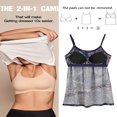thumbnail image 2 of CHOK Camisoles à Soutien-Gorge Intégré pour Femmes, Bretelles Spaghetti Ajustables, Débardeur Sans Manches, Hauts d'Été, 2 of 6