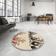 thumbnail image 4 of Ahgly Company Tapis d'Intérieur Lavable en Machine Carré Transitionnel Marron Sienne, 7 Pieds Carré, 4 of 7