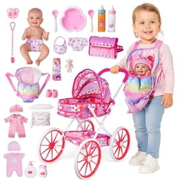 Amerteer Sac à Dos Porte-Bébé pour Poupée, Accessoires pour Poupée, Porte- Bébé avant et Arrière avec Sangles pour Poupées de 15 Pouces à 18 Pouces