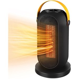 Jinsinto Space Chauffe-eau, 1200W Chauffage rapide et silencieux, chauffage électrique en céramique avec thermostat, protection contre la surchauffe et le tip-over, 70° oscillation, 3 Modes portatifs Space Chauffage pour Chambre, Maison, Bureau