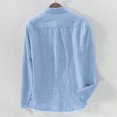 thumbnail image 3 of Chemises Homme en Lin Coton Massif à Manches Longues et Taille T, 3 of 5