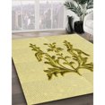 thumbnail image 3 of Ahgly Company Tapis Rond Lavable en Machine Intérieur Transitionnel Jaune Soleil, 5 Pieds Rond, 3 of 7