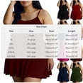 thumbnail image 2 of Pyjama d'Été pour Femmes Grande Taille Nuisette à Bretelles Spaghetti pour Femmes Chemises de Nuit Douces et Extensibles Tenue de Détente Robe Courte Tenue de Nuit Rouge 4TG, 2 of 6