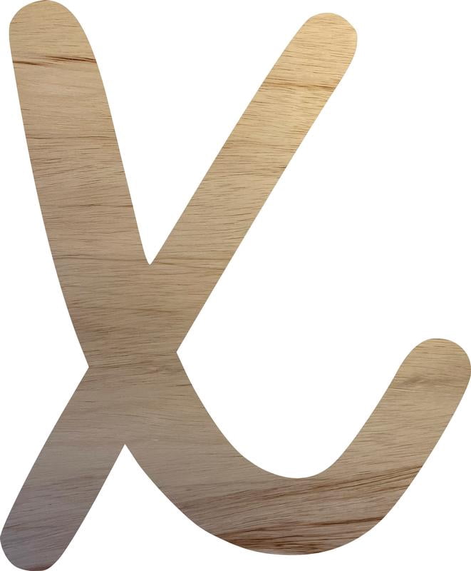 Wooden Letter X Craft Project, 4'' Tall Small Unfinished Wood Alphabet Letter, DIY
