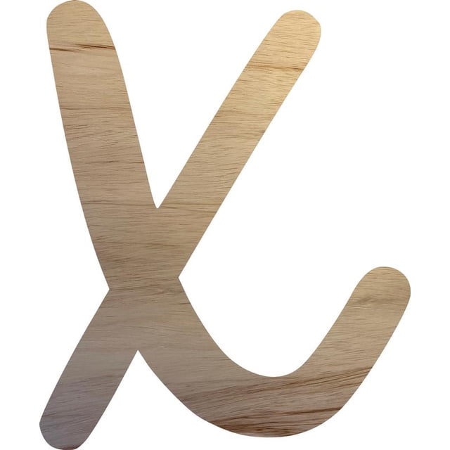 Wooden Letter X Craft Project, 4'' Tall Small Unfinished Wood Alphabet Letter, DIY