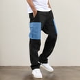 thumbnail image 2 of Men's Cargo Work Pants Straight Fit Casual Adjustable Hem Daily Wear Comfortable Loose Fit Jogger Trousers with Drawstring, 2 of 7