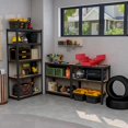 thumbnail image 4 of Costway Unité de Rayonnage de Garage Ajustable 3 Pcs 5 Niveaux avec Charge Max 2000 lbs pour Entrepôt Noir, 4 of 9