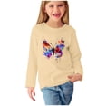 thumbnail image 2 of RXIRUCGD Chemises à Manches Longues pour Filles, Col Rond Mignon, Blouses Décontractées Élégantes (Beige, Taille : 5 Ans), 2 of 5