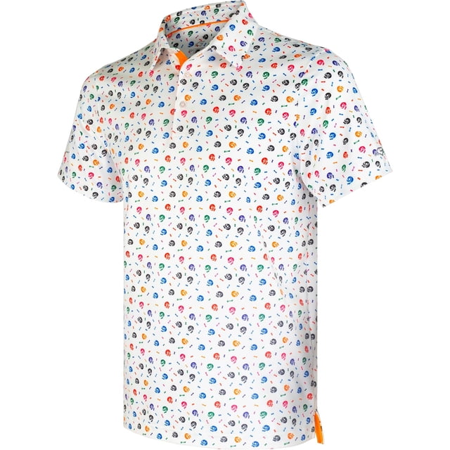 Polos de Golf pour Hommes à Manches Courtes, Évacuation de l'Humidité, Coupe Sèche, Motifs Imprimés, Polo de Performance à Col, Polos de Golf pour Hommes