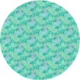 thumbnail image 1 of Ahgly Company Machine Washable Indoor Round Transitional Light Sea Green Area Rugs, 6' Round, 1 of 7