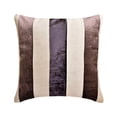thumbnail image 1 of Pillow Covers, Decorative Aubergine 22"x22" (55x55 cm) Throw Pillow Covers, Velvet Patchwork Throw Pillows For Sofa, Striped Pattern Modern Style - Velvet Band Aubergine, 1 of 3