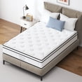 thumbnail image 4 of Matelas Double 10 Pouces, Matelas en Mousse Mémoire avec Ressorts Ensachés, Doux et Confortable Fermeté Moyenne, Blanc, 4 of 17