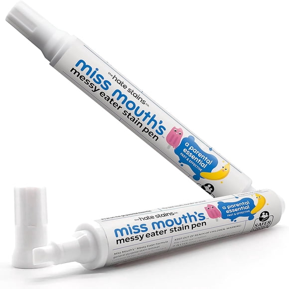 Miss Mouth's Stylo Détachant « Messy Eater » - Lot de 2 Stylos Détachants - Essentiels pour Nouveau-Né et Bébé - Essentiels pour Emporter et Voyager