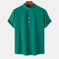 thumbnail image 2 of Birdeem Chemise Décontractée Homme à Manches Courtes avec Boutons, Col Montant, pour la Plage, 2 of 9