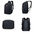 thumbnail image 4 of Laptop Backpack For Men, 20 L Anti-Theft Travel Backpack With 15.6 Inch Laptop Compartment, Padded Ventilated Back, Luggage Strap, Polyester Fabric, 4 of 9