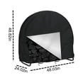 thumbnail image 3 of PRETXORVE Firewood Log Cover, Outdoor Heavy Duty and Weather Patio Log Rack Cover, Firewood Cover with Openable, 3 of 8