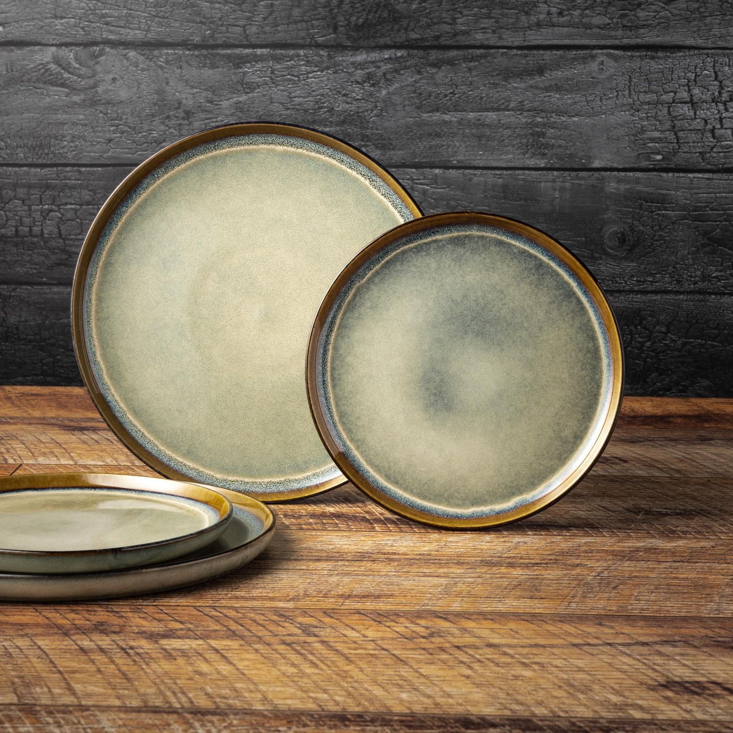 Yellowstone 8-Piece Ceramic Dinnerware Set, Kayce Collection