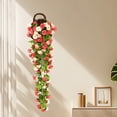 thumbnail image 4 of Faux Silk Hanging Vine Garland with Roses for Wall Wedding Decor, 1 Bouquet, 4 of 6