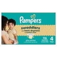 thumbnail image 2 of Pampers Swaddlers Diapers, Size S4 (15-34 lbs), Absorbent, Keeps Baby Dry and Comfortable, Skin Safe Disposable Baby Diaper, 2 of 26